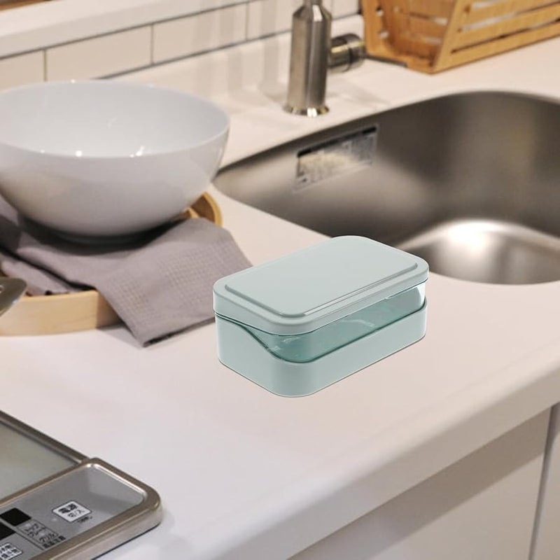 Veemoon Flip Open Soap Holder Case with Drainage for Bathroom Kitchen Shower Storage Rack - Image 3